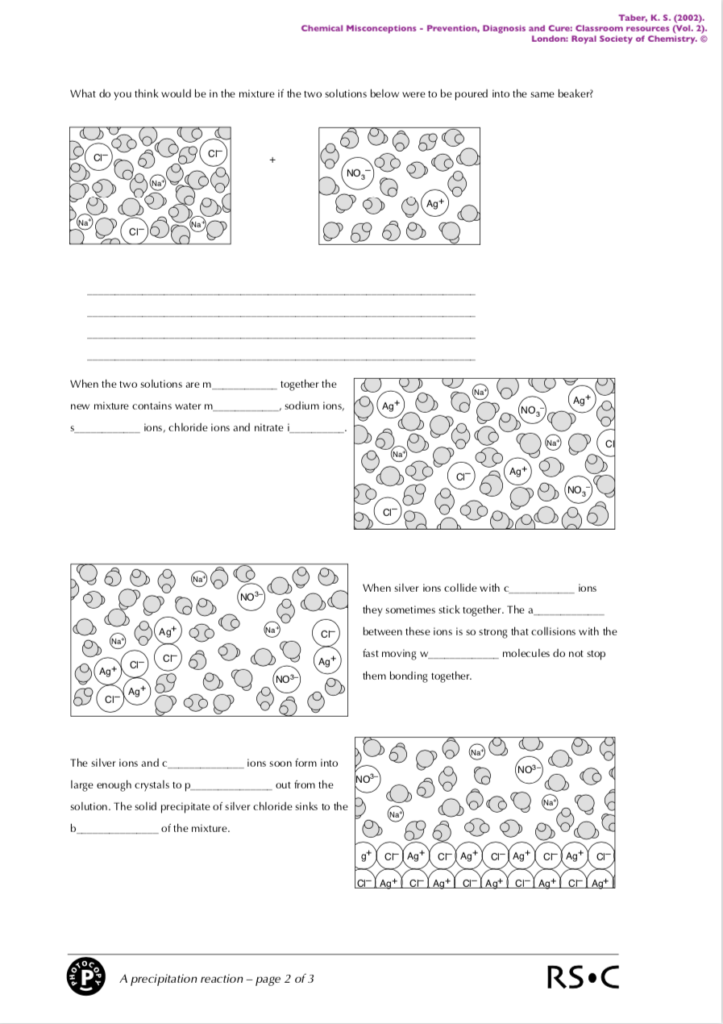 Precipitation reactions - Science-Education-Research